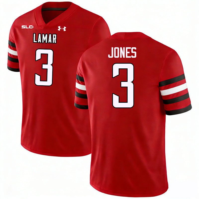 Lamar Cardinals #3 Izaha Jones College Football Jerseys,Uniforms-Red